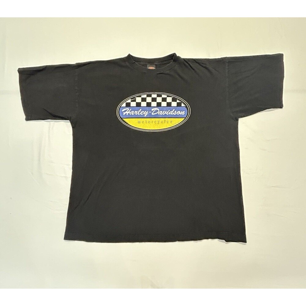 Vintage Men's 1990's Harley Davidson Black T Shirt 2XL H1